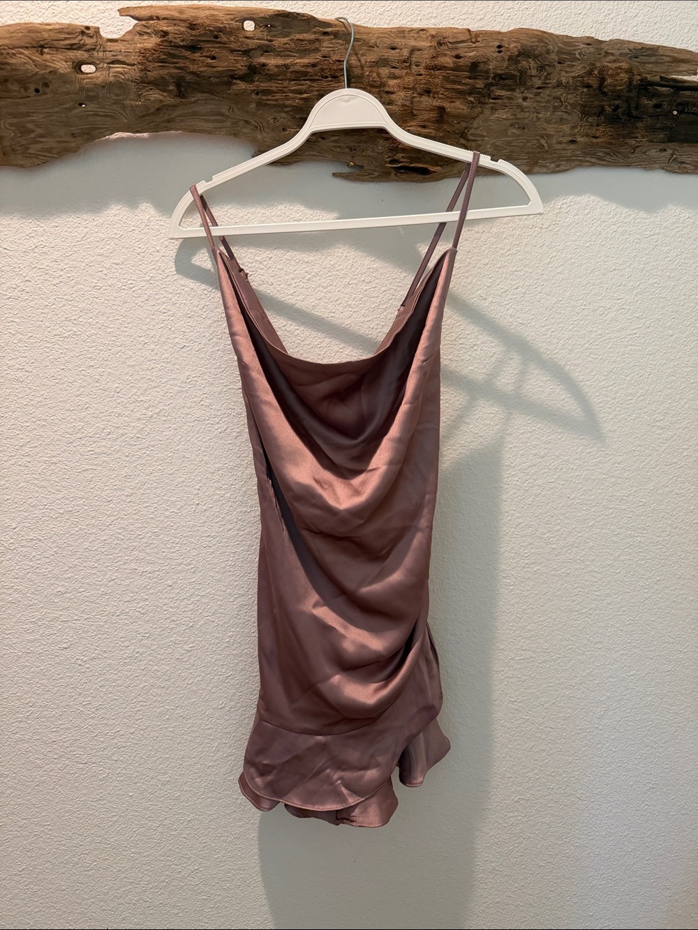 She + Sky Mauve Satin romper